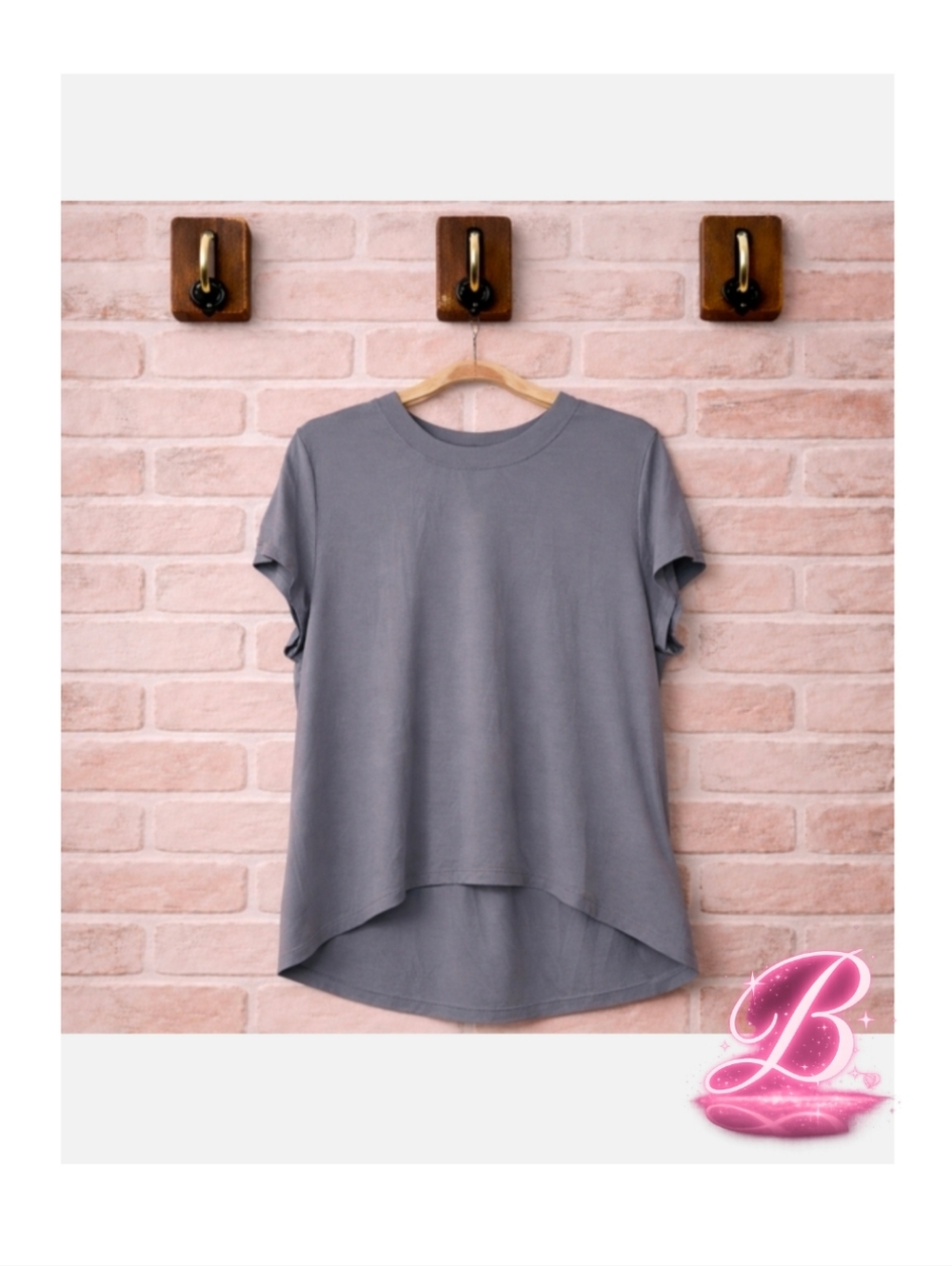 3/$15 ATHLETA Oversized Women's Short Sleeve High-Low Shirt - Blue - Small - Picture 2 of 6
